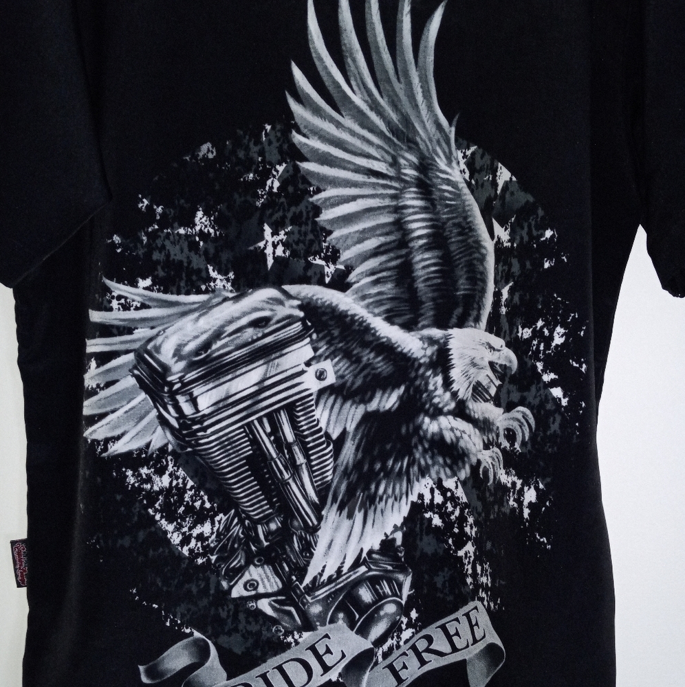 Sapphire Lounge motorcyle button down shirt vintage L